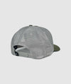Elk Camp Trucker Leather Patch Hat ~ Olive / Grey