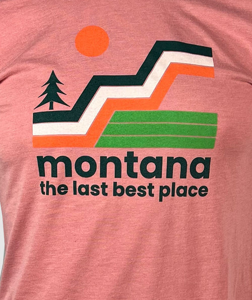 Last Best Place Retro T-Shirt ~ Coral