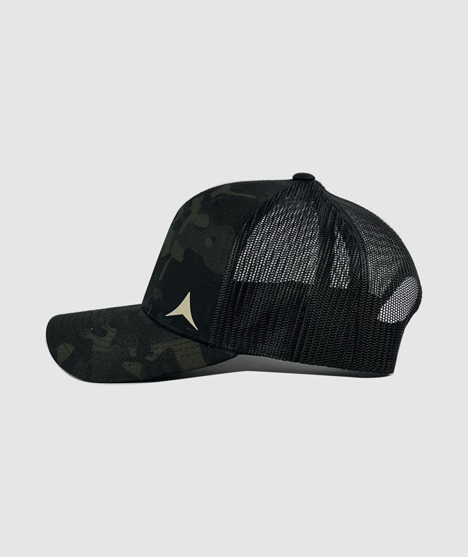 Granite Subtle A Rubber Logo Hat~ Black Camo
