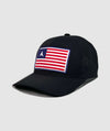 Cliffside American Flag Rubber Patch Hat ~ Black