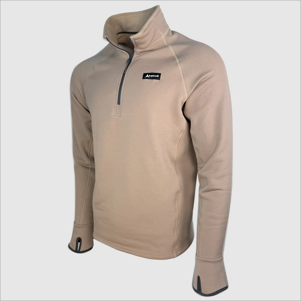 Ascential 1/4 Zip Polartec Fleece ~ Base Tan