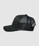 Aspinwall Vertical Trademark Leather Patch Hat~ Black Camo