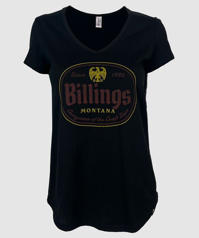 Billings Craft Beer Womens T-Shirt ~ Black