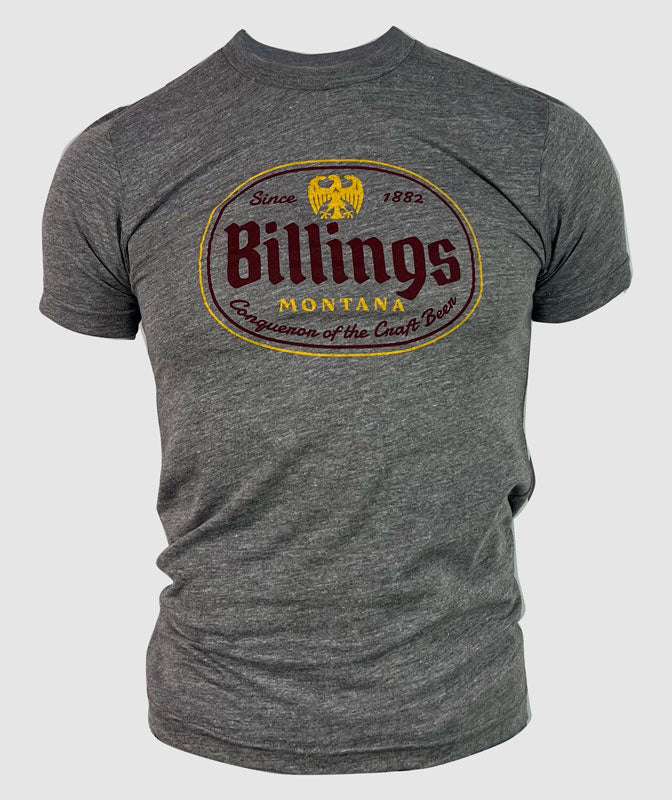 Billings Craft Beer T-Shirt ~ Heather Grey