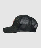 Granite Billings Craft Beer Leather Patch Hat ~ Black Camo