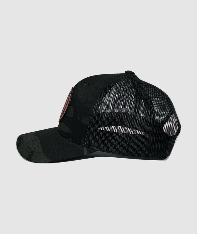 Granite EST MMXIV Leather Patch Hat ~ Black Camo