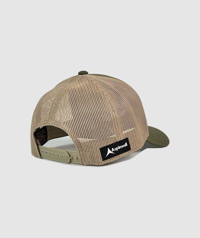Granite Elk Camp Embroidered Patch Hat~ Khaki / Olive