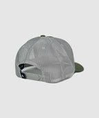 Walleye Icon Trucker Patch Hat ~ Olive / Grey