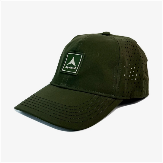 Hamilton Hat Vertical Trademark Rubber Patch ~ Olive Drab O.D. Green