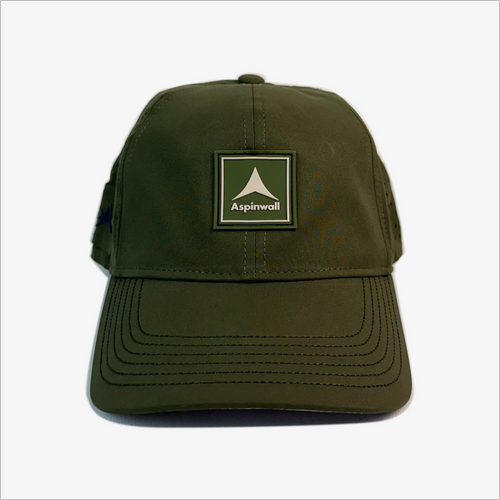 Hamilton Hat Vertical Trademark Rubber Patch ~ Olive Drab O.D. Green