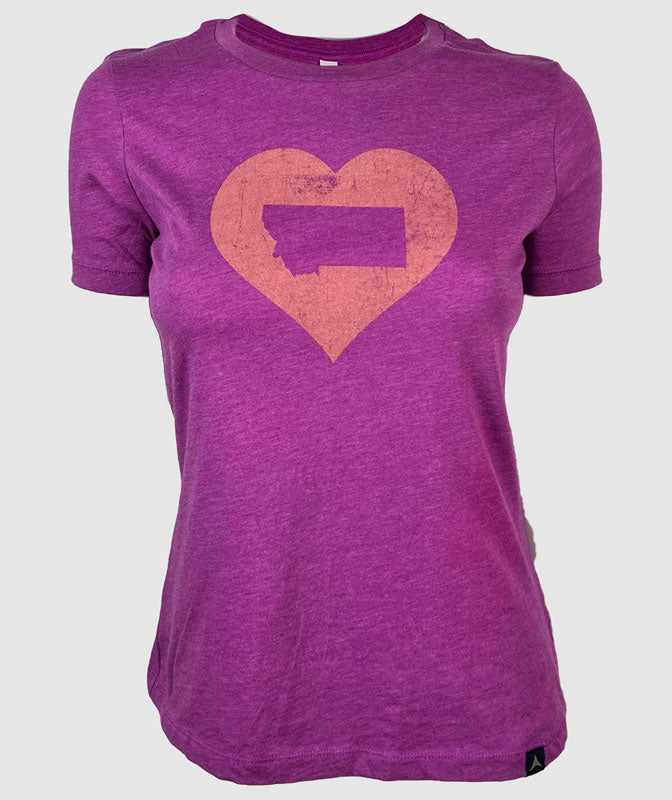 Heart Montana Marias Womens T-Shirt ~ Field Berry