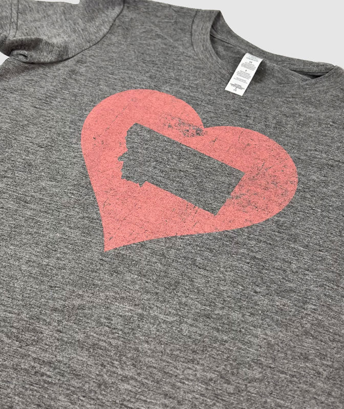 Montana Heart Kids T-Shirt ~ Grey