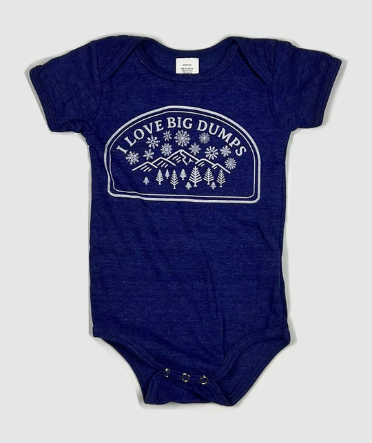 I Love Big Dumps Onesie ~ Tri Indigo