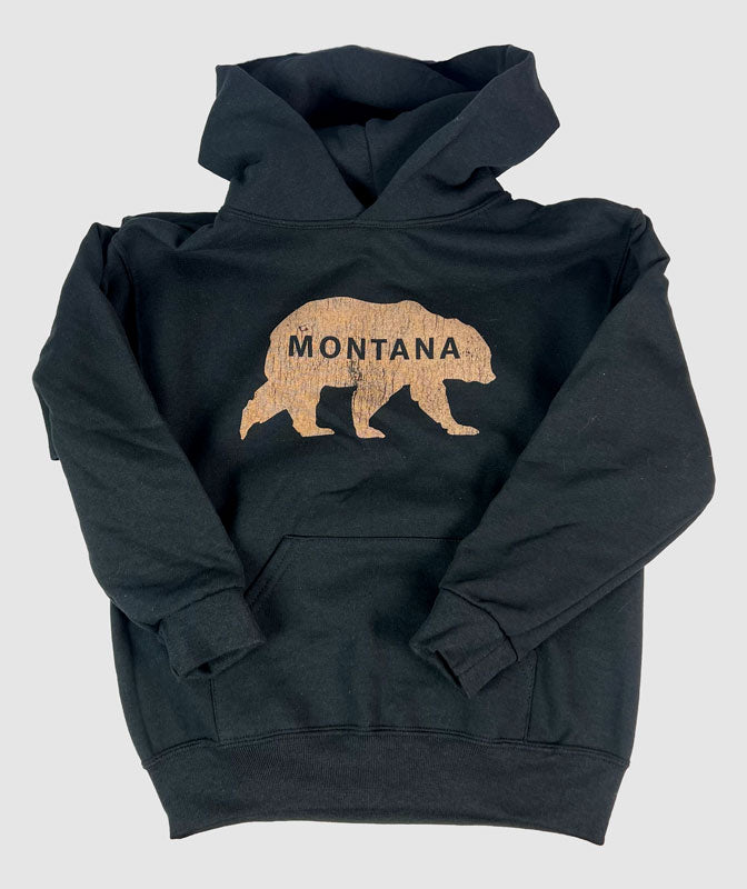 Montana Bear Kid Metcalf Hoodie ~ Black