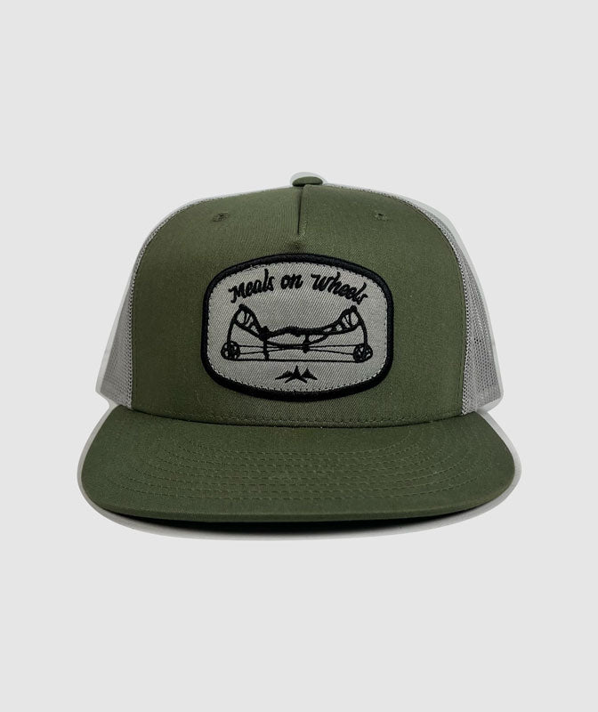 Meals on Wheels Embroidery Icon Patch Hat ~ Olive / Grey