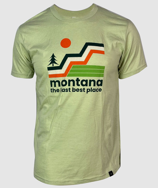 Last Best Place Retro T-Shirt ~ Light Green