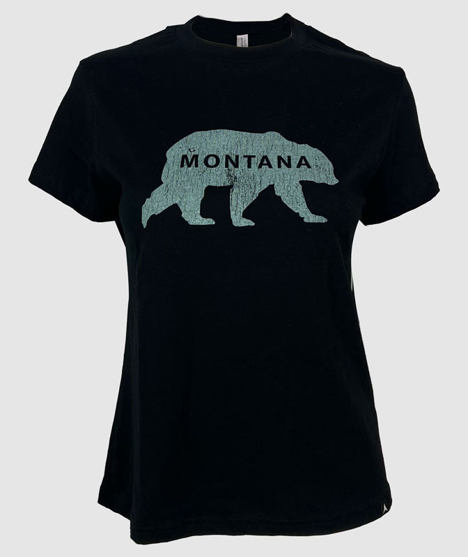 Montana Bear Womens Marias T-Shirt ~ Black