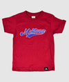 Montana Baseball Script Kid T-Shirt ~ Cardinal