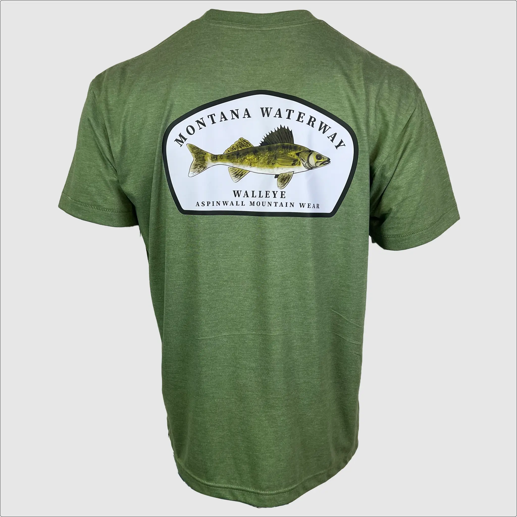 Montana Waterway Walleye T-Shirt ~ Heather Olive