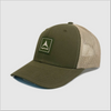 Vertical Trademark Granite Rubber Patch Hat ~ Olive / Khaki
