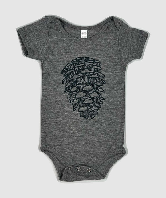 Pine Cone Onesie ~ Heather Grey