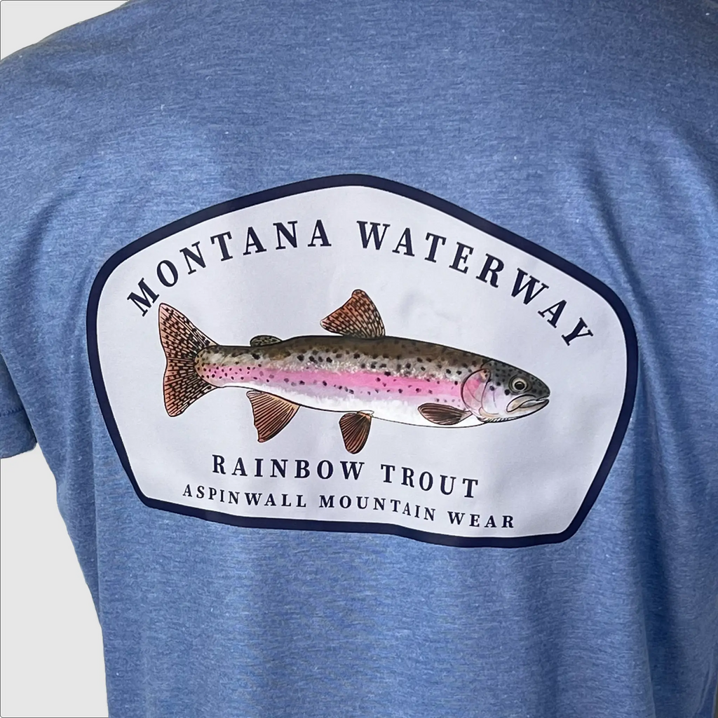 Rainbow Trout T-Shirt ~ Lake Blue