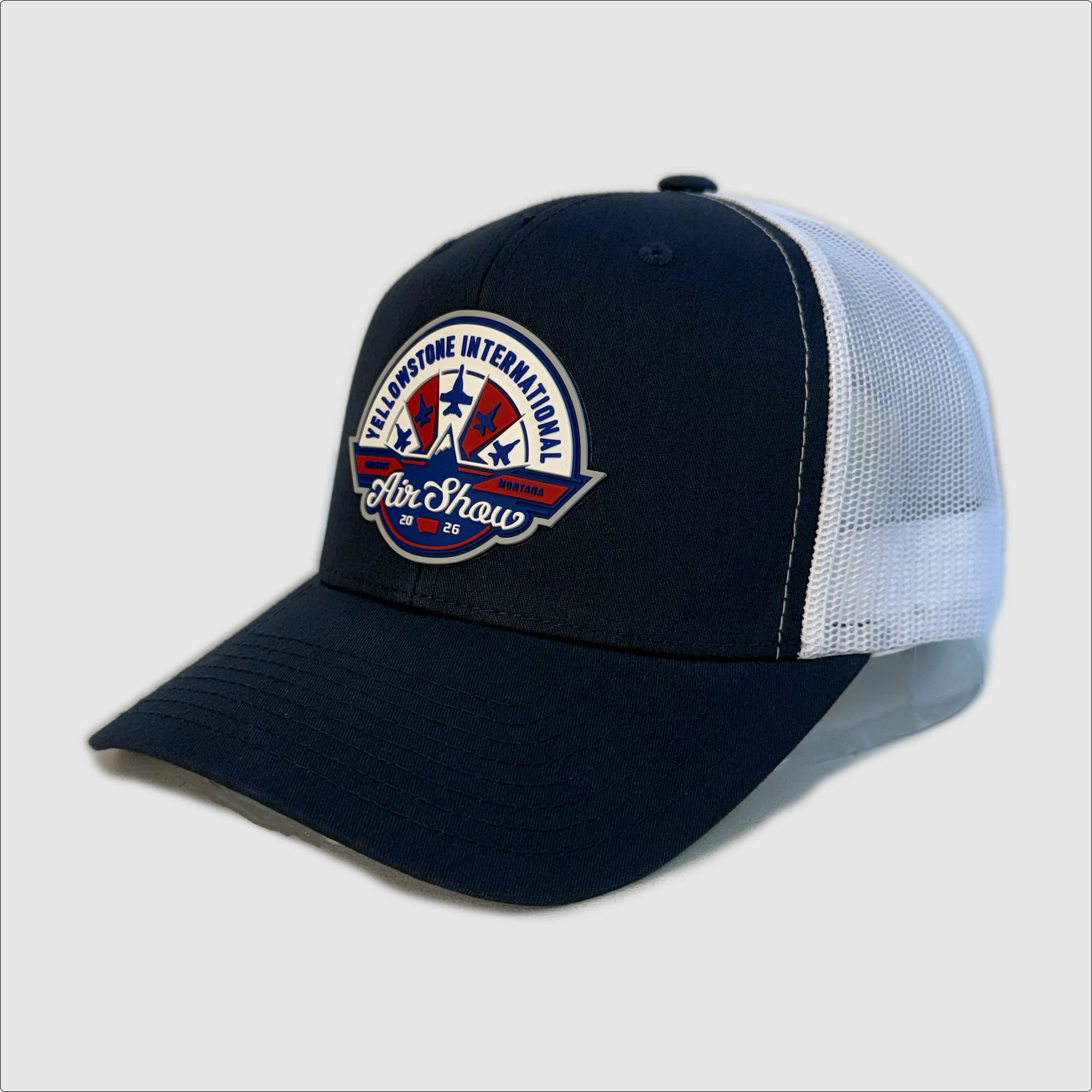 Airshow Granite Hat ~ Navy/White