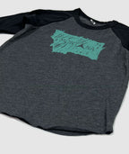 Scribble Summit Montana Kid Raglan ~ Black / Charcoal