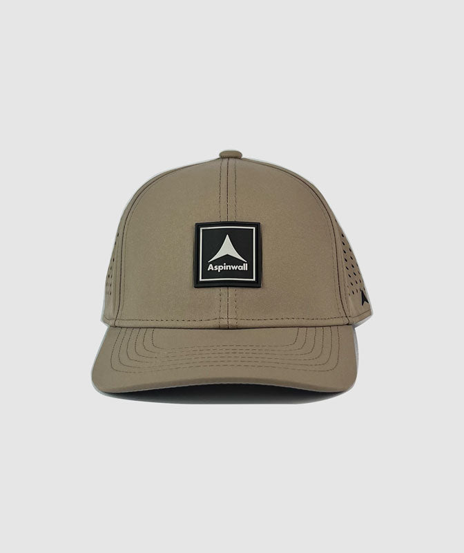 Sheridan Hat Vertical Trademark Rubber Patch ~ Base Tan