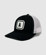 Granite Tree Rubber Patch Hat ~ Black / White