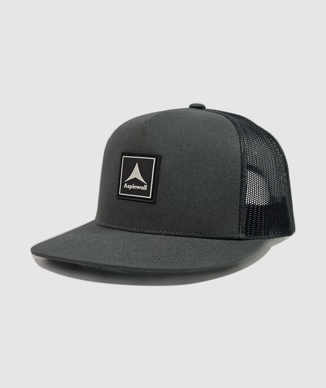 Andesite Vertical Trademark Rubber Patch Hat ~ Charcoal / Black