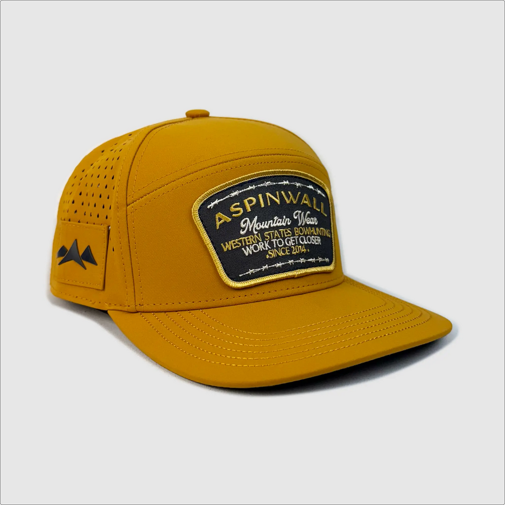 Wapiti Hat Western States Bowhunting Embroidery Patch ~ Mustard (Limited Edition)