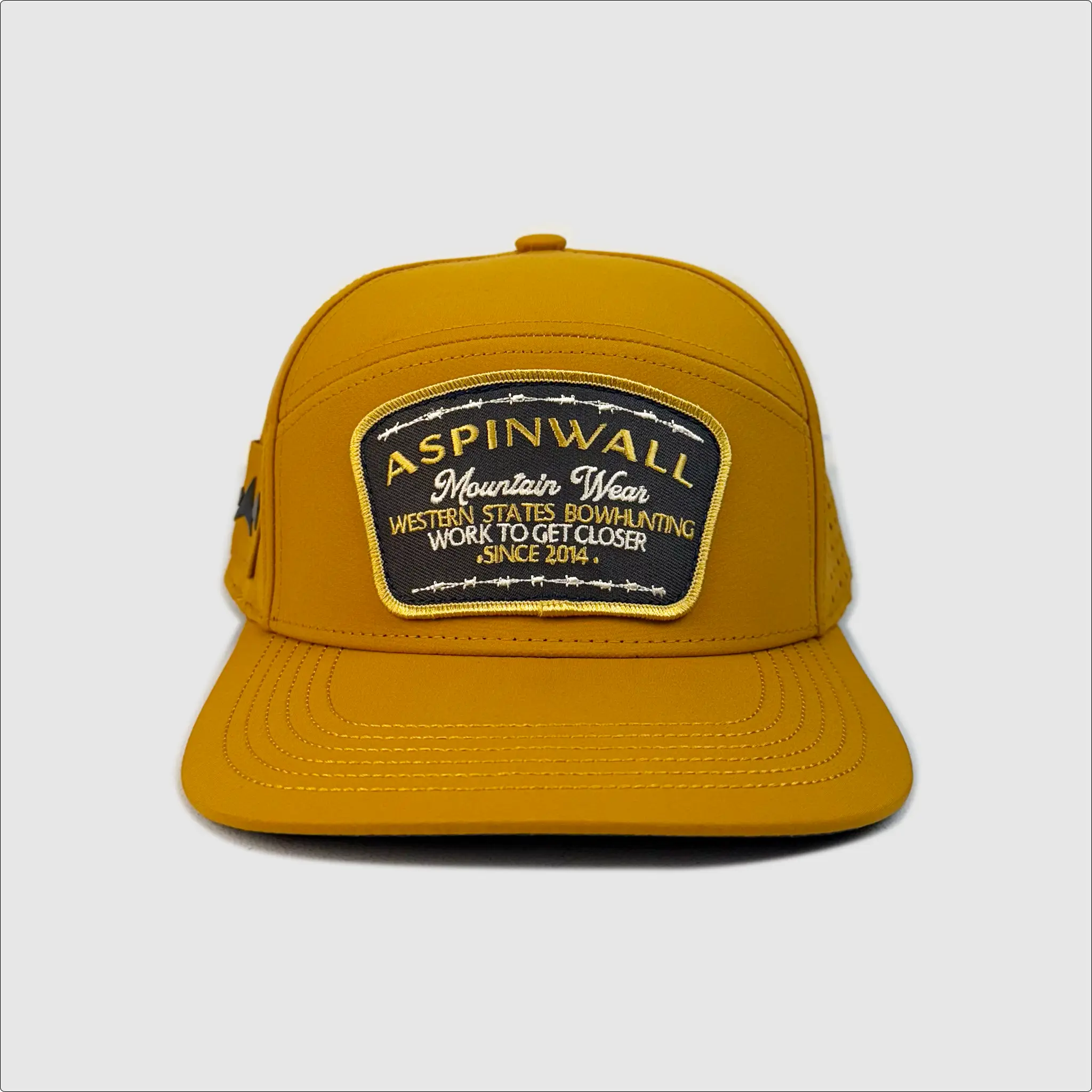 Wapiti Hat Western States Bowhunting Embroidery Patch ~ Mustard (Limited Edition)