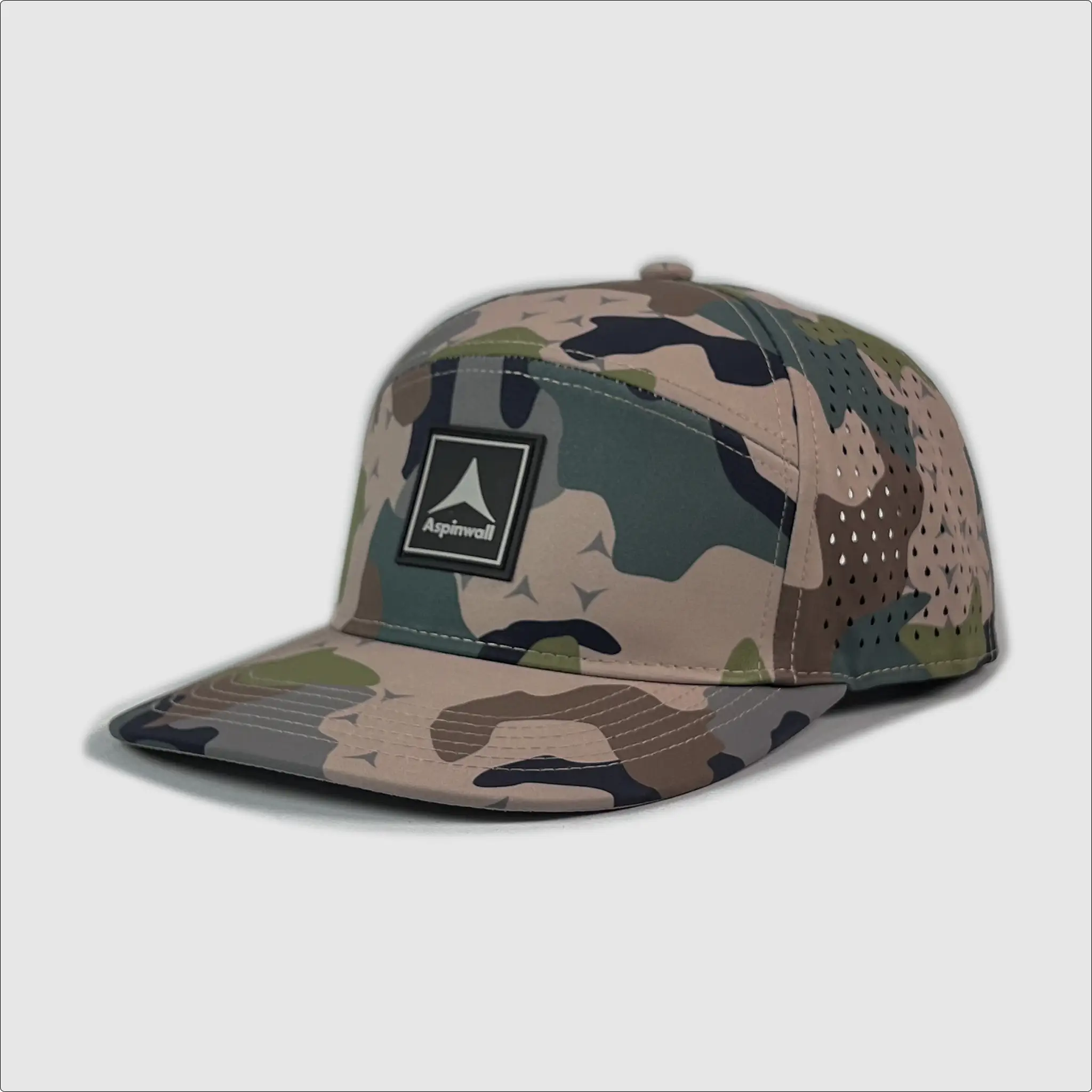 Wapiti Hat Vertical Trademark Rubber Patch ~ Easy Company Camo