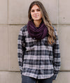 Womens Timberline Flannel ~ Light Grey / Dark Grey