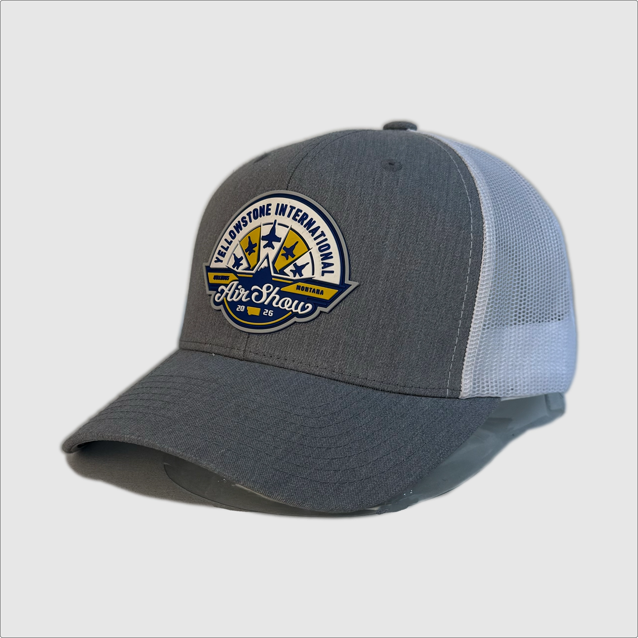 Airshow Granite Hat ~ Grey/White
