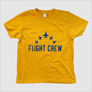 Airshow Flight Crew Kids T-Shirt ~ Golden Yellow