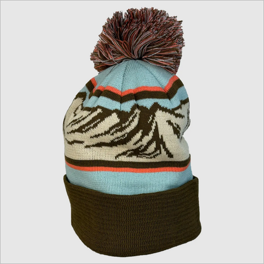 Daylight Cascades Beanie ~ Brown / Pink