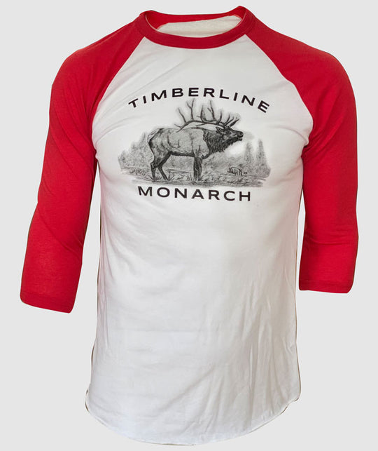 Timberline Monarch Elk Raglan ~ Red / White