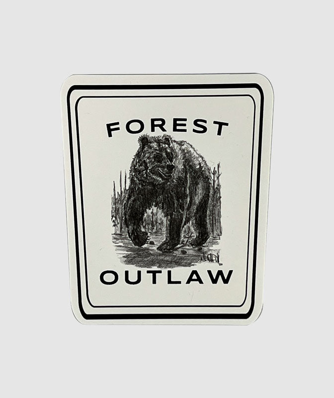Forest Outlaw Bear Sticker