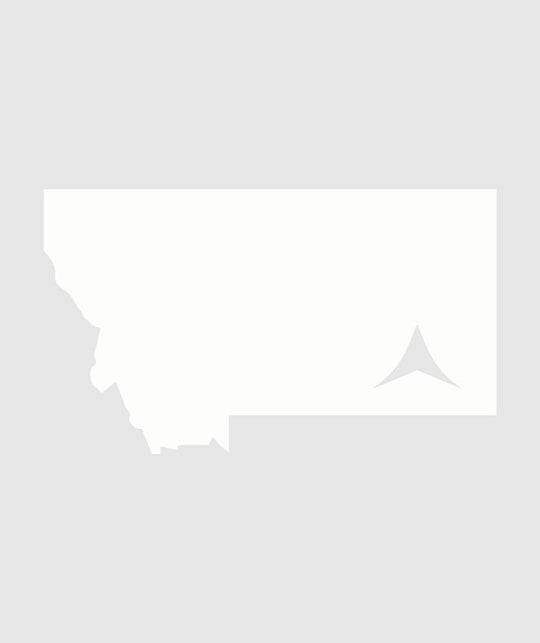 Glacier A Montana Vinyl Decal ~ White