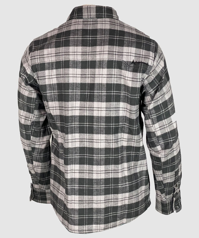 Mens Timberline Flannel ~ Light Grey / Dark Grey – Aspinwall Mountain Wear