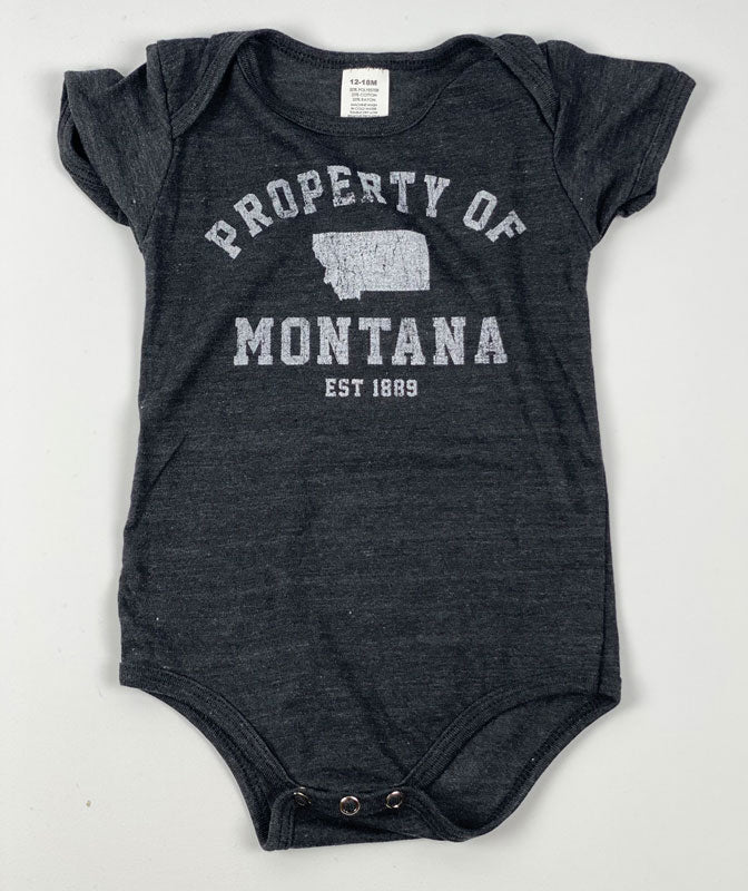 Property of Montana Onesie ~ Tri Black
