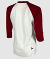 The Real Goat Raglan ~ White / Red