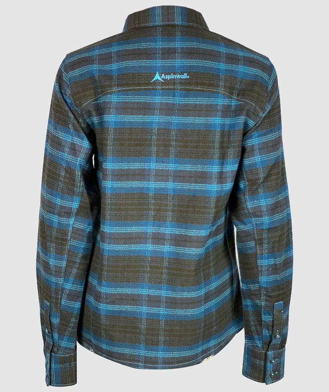 Womens Timberline Flannel ~ Charcoal / Blue
